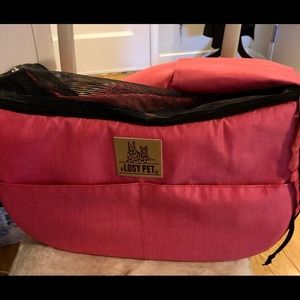 Pink dog carrier